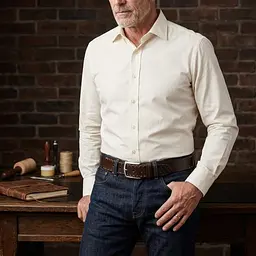 Чоловічий джинсовий ремінь Tony Perotti 4077 moro (90335) коричневий - мініатюра 4