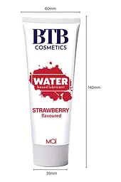 Змазка на водній основі BTB Flavored Strawberry з ароматом полуниці (100 мл) - мініатюра 2