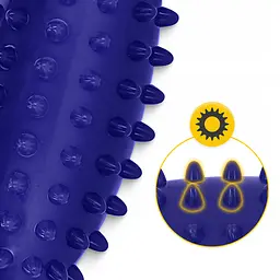 М'яч масажний огірок 4FIZJO Spike Bean 11.5 x 5 см Blue (P-5905973403306) - мініатюра 5