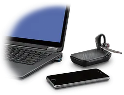 Бездротова моно гарнітура Bluetooth Poly Voyager 5200 UC with Case (із зарядним кейсом) - мініатюра 4