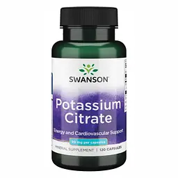 Калій Swanson 99 мг (Potassium Citrate) - 120 caps