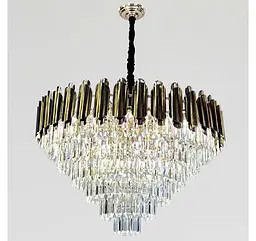 Велика каскадна кришталева люстра Artlight 88128/800, золото, 18 ламп E14, Ø79,7 см, від 20-30 м² - мініатюра 4