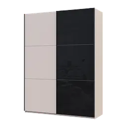 Шафа-купе Doros G-Caiser Кашемір/Чорний 1 ДСП/1 скло 3 частини 180х60х240 (42005323)