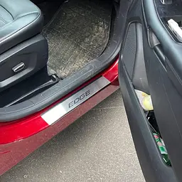Накладки на пороги для Ford Edge 2015-2018 Нержавіюча сталь із загином та Логотипом 4 шт (Premium P-FO33) - мініатюра 3