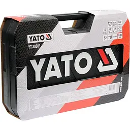 Набір головок торцевих Yato квадрат 1/2", 3/8", 1/4" з інструментами та насадками 120 шт. (YT-38801) - мініатюра 3