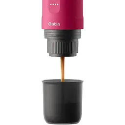 Портативна кавоварка Outin Nano Espresso Machine Crimson Red (OTEM-01-CR) [168805] - мініатюра 2