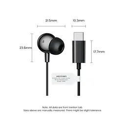 Навушники Vention Echo Lite USB-C In-Ear Wired Black (GBBBAV) - мініатюра 12