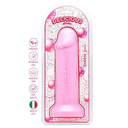 Фалоімітатор з ароматом жуйки Toyz4lovers Delicious Dildo Bubble Gum, 25 см - мініатюра 8