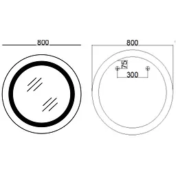 Дзеркало Mixxus Plain MC02-80 (LED Touch, годинник, антизапотівання, димер, регулювання яскравості) MI6931 - мініатюра 7
