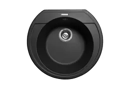 Кухонна мийка гранітна Miraggio Tuluza black 520x483x204 00210107, Чорний