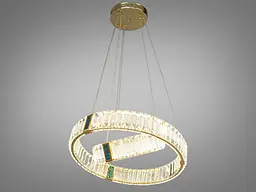 Кришталева світлодіодна LED люстра для високих стель Diasha 81028-500+300G