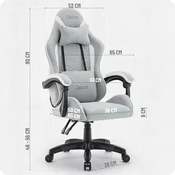 Крісло Cabro C500 Grey-White тканина - мініатюра 10