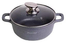 Каструля Landes Grey 6.5л з литими алюмінієвими ручками Kamille Ø28х12,5 см kuh0011242