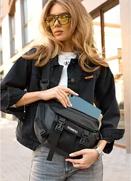 Велика жіноча поясна сумка бананка для планшета Sambag 38х21 см sum0027230 - мініатюра 7