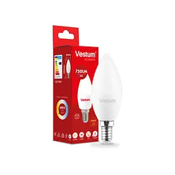 Лампочка Vestum С37 8W 3000K 220V E14 (1-VS-1312) - мініатюра 2