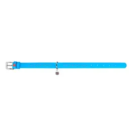 Нашийник для собак шкіряний Waudog Glamour з QR-паспортом подвійний зі стразами M Ш 20 мм Д 30-39 см блакитний - мініатюра 4