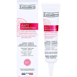 Средство Evoluderm для всех типов кожи с экстрактом розового грейпфрута против несовершенств кожи 15 мл