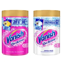 Плямовивідник-підсилювач прального засобу Vanish Powder Base Pink 1.4 кг + Плямовивідник-підсилювач прального засобу Vanish Powder Base White 1.4 кг