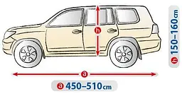 Тент автомобільний для джипа та мінівена Kegel-Blazusia SUV XL 510x160 см Basic Garage (5-3969-241-3021) - мініатюра 2