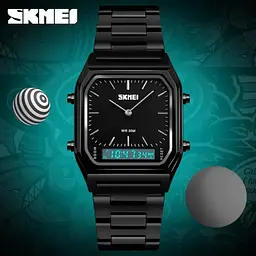 Наручний чоловічий годинник Skmei 1220 Tango Чорні - мініатюра 5