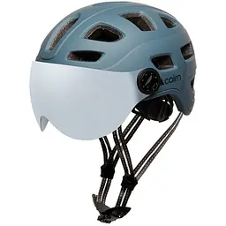 Велошолом Cairn Quartz Visor LED USB 52-58 Сірий