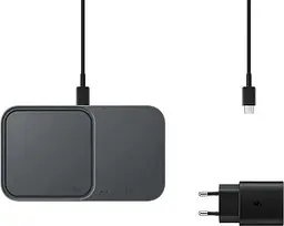 Бездротовий зарядний пристрій Samsung 15 W Duo with TA (EP-P5400TBEGEU) чорний - мініатюра 2