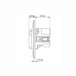 Розетка одинарна із заземленням з USB+USB-C срібний шовк VIDEX BINERA VIDEX (27864-000) - мініатюра 6