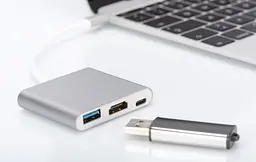 Кабель-переходник Master Type-C - USB 3.0/Type-C/HDMI - мініатюра 2