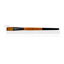 Пензель синтетика плоска Flame 1368F №14 коротка ручка ROSA (4823098534426)