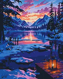 Картина за номерами Пейзаж взимку 40x50 см Art Craft 11056-AC