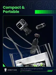 Зарядний пристрій Ugreen CD361 Nexode Robot GaN Tech USB-A + 2*USB-C 65 W (UGR-25685B) - мініатюра 6
