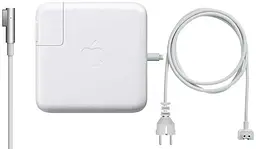 Зарядний пристрій для макбука, 85W, MagSafe (L-tip), білий блок живлення, зарядний пристрій для ноутбука з подовженим мережним кабелем + магнітний кабель, швидка зарядка, адаптер живлення Apple MacBook (MC556) (ARM47618)