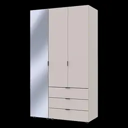 Шафа для одягу Doros Гелар Кашемір 2ДСП/Дзеркало 116.5х49.5х203.4 (80737655) - мініатюра 3
