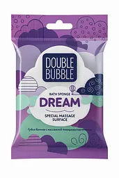 Губка лазнева з масажною поверхнею Doubble Bubble/Губка для ванни Double Bubble [MD]