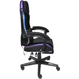 Крісло ігрове AGN 3 клас,150 кг, 80мм, RGB підсвітка, чорне - мініатюра 3
