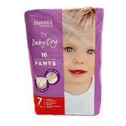 Підгузки-трусики Dunnes Stores Розмір 7, 17 + кг, 16 шт