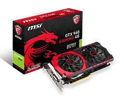 Відеокарта GeForce GTX 960 4GB MSI Gaming (GTX 960 GAMING 4G) Б/В