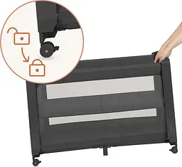 Манеж-ліжко Lionelo Patty Grey Graphite (LO-PATTY GREY GRAPHITE) - мініатюра 3