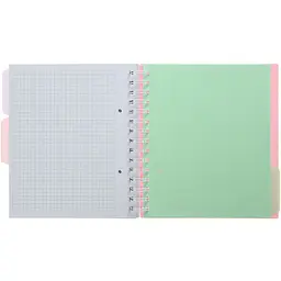 Зошит на пружині Buromax Pastel В5 (170x205) 120 аркушів 3 розділювачі рожевий (BM.24355912-10) - мініатюра 5