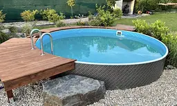 Басейн каркасний круглий Ø 5,0 м × 1,2 м Azuro Rattan морозостійкий, Чехія для дорослих та дітей - мініатюра 3