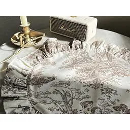 Серветка під тарілку Ecotton Duck Beige водовідштовхувальна кругла з рюшами 43 см (25576)