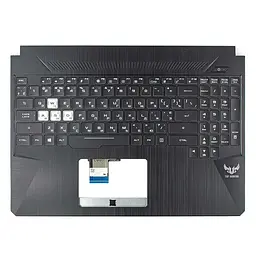 Корпус верхня кришка для Asus FX505DD FX505DT TUF505DD TUF505DT TUF565DD TUF565DT, (топкейс+клавіатура, RGB підсвічування, 90NR02D2-R31UA2, C Cover, Original)