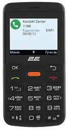 Мобільний телефон T180 MAX 2.3" 2SIM, 1000мА•год, чорний 2E teh0019245