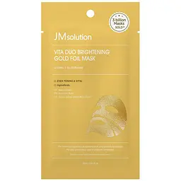 Освітлююча маска JMsolution Vita Duo Brightening Gold Foil Mask 10 шт. - мініатюра 3
