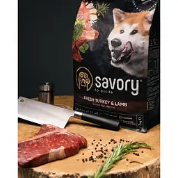 Сухий корм Savory Large Breeds rich in Fresh Turkey & Lamb 3 кг для собак великих порід (індичка та ягня) - мініатюра 9