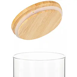 Банка для зберігання Shelley Glass з бамбуковою кришкою 8.5x10.5 см 450 мл (S0105-4) - мініатюра 2