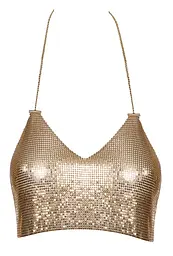 Топ - Сottelli Collection Metal Top Gold S-L - мініатюра 6