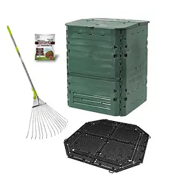 Компостер садовий GRAF Thermo-King 900 л зелений з аксесуарами PRO (626003PRO)