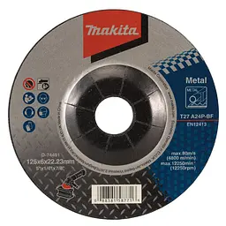 Диск шліфувальний по металу 125 х 6 мм T27 A24P-BF Makita D-74491 - мініатюра 3