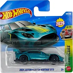 Базова машинка Hot Wheels Exoticcars 2024 Aston Martin Vantage GT3 бірюзова (5785) JJH55-N521
